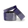 Swahili Coast Design Ombre Dark Blue Beaded Leather Cuff 1 Swahili Coast Design Ombre Dark Blue Beaded Leather Cuff