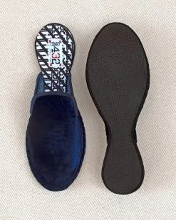 ONE432 Shoes Upcycled Velvet Unisex Slippers - Begum Electric