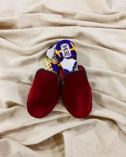 ONE432 Upcycled Velvet Unisex Slippers - Begum Scarlet Best Sellers