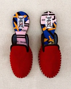 ONE432 Recycled Unisex Slippers - Roshan Red