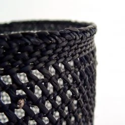 Mbare Open Weave Iringa Baskets - Black