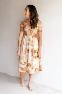 North Of West Flora Tie Dye Dress - Amber 17 North Of West Flora Tie Dye Dress - Amber