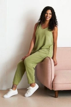 North Of West Sale Parker Jumpsuit - Moss