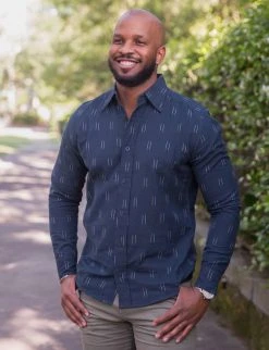 Passion Lilie Men's Admiral Ikat Button Down Shirt