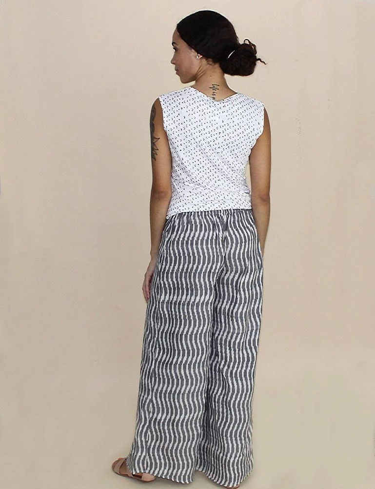 Passion Lilie Billowy Gray + White Pants Clothing 5 Passion Lilie Billowy Gray + White Pants Clothing