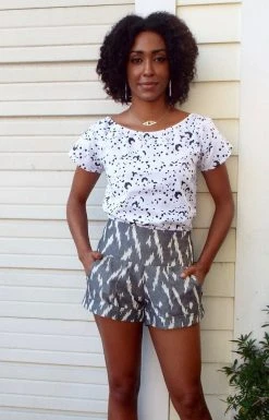 Passion Lilie Black Driftwood Shorts Clothing