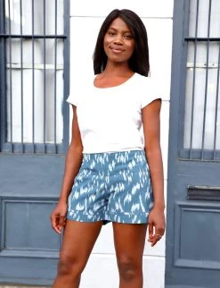 Passion Lilie Blue Lagoon Ikat Shorts