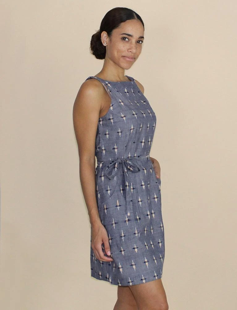 Passion Lilie Chambray Ikat Shift Dress 5 Passion Lilie Chambray Ikat Shift Dress