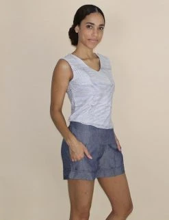 Passion Lilie Best Sellers Chambray Ikat Shorts