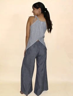 Passion Lilie Chambray Ikat Pants Clothing