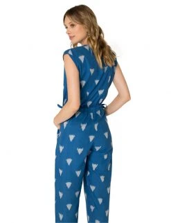 Passion Lilie Cobalt Ikat Jumpsuit