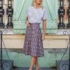 Passion Lilie Best Sellers Grape Chambray Midi Skirt