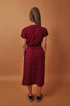 Passion Lilie Merlot Wrap Dress Best Sellers