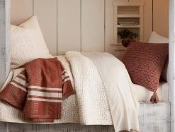 Coyuchi Home Goods Pebbled Handstitched Quilt - Undyed