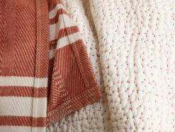 Coyuchi Home Goods Pebbled Handstitched Quilt - Undyed