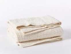 Coyuchi Home Goods Pebbled Handstitched Quilt - Undyed