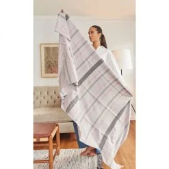 Studio Variously Pewter Throw Blanket Home Goods