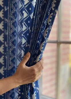 Ichcha Phulkari Indigo Curtain Panel