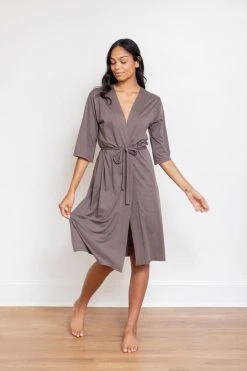 Leena & Lu Pima Short Robe Home Goods