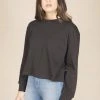 Poplinen Clothing Cindy Crop Pocket Tee - Black