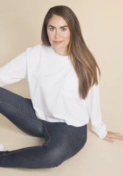 Poplinen Clothing Cindy Crop Pocket Tee - White