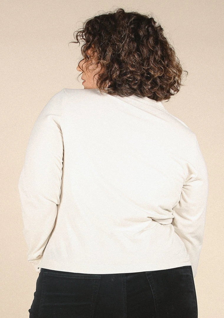 Poplinen Clothing Gwen Tencel Long Sleeve Tee - Ivory 6 Poplinen Clothing Gwen Tencel Long Sleeve Tee - Ivory