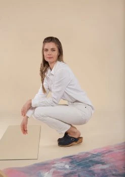 Poplinen Mercedes Upcycled Long Sleeve Linen Shirt