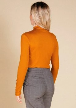 Poplinen Norma Ribbed Modal Turtleneck - Copper Best Sellers