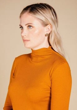 Poplinen Norma Ribbed Modal Turtleneck - Copper Best Sellers