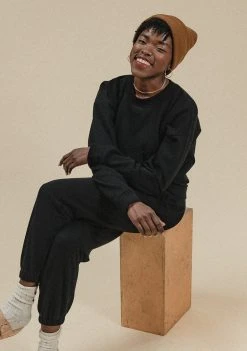 Poplinen René Jogger Set - Black