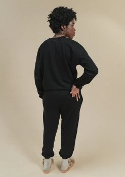 Poplinen René Jogger Sweatshirt - Black