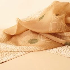 Studio Variously Primrose Cinnamon Silk Scarf 17 Studio Variously Primrose Cinnamon Silk Scarf