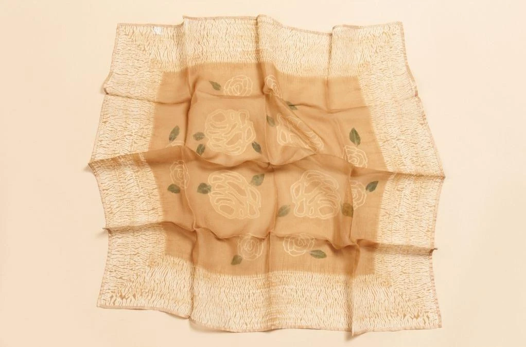Studio Variously Primrose Cinnamon Silk Scarf 8 Studio Variously Primrose Cinnamon Silk Scarf