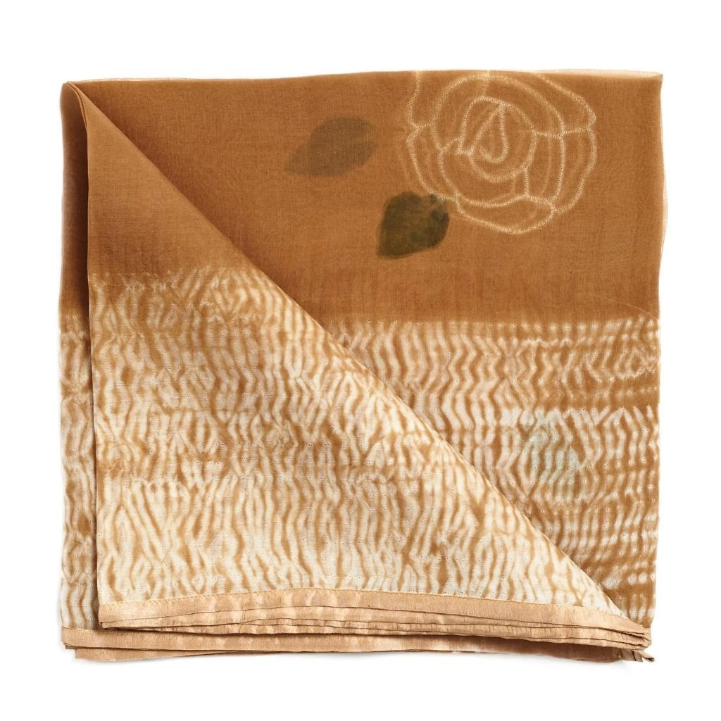 Studio Variously Primrose Cinnamon Silk Scarf 5 Studio Variously Primrose Cinnamon Silk Scarf