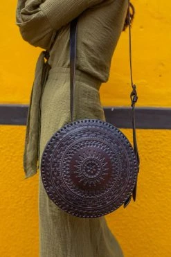 Purse & Clutch Embossed Circle Crossbody - Charcoal Accessories 10 Purse & Clutch Embossed Circle Crossbody - Charcoal Accessories