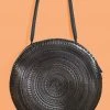 Purse & Clutch Embossed Circle Shoulder Bag - Charcoal Accessories 2 Purse & Clutch Embossed Circle Shoulder Bag - Charcoal Accessories