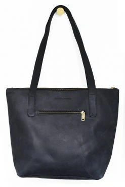 Purse & Clutch Accessories Zippered Leather Purse - Black