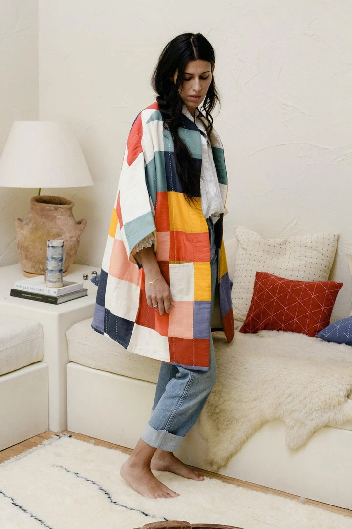 Anchal Clothing Quilted Multi-Check Cocoon Jacket 7 Anchal Clothing Quilted Multi-Check Cocoon Jacket