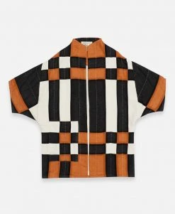 Anchal Clothing Quilted Patchwork Plaid Cocoon Jacket