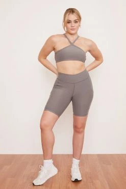 Wolven Recycled Bike Short With Pockets - Wolf Gray