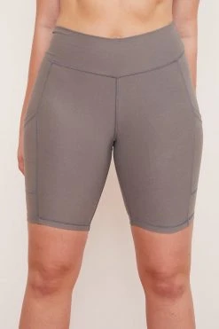 Wolven Recycled Bike Short With Pockets - Wolf Gray