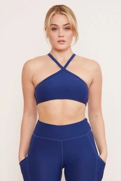 Wolven Recycled Pyramid Top - Indigo Activewear + Athleisure