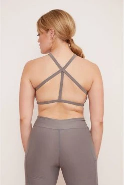 Wolven Recycled Pyramid Top - Wolf Gray Activewear + Athleisure