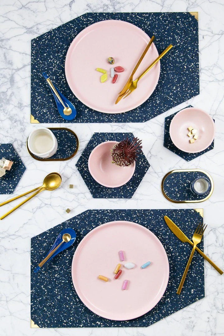 Slash Objects Kitchen + Dining Recycled Rubber Placemat Set 5 Slash Objects Kitchen + Dining Recycled Rubber Placemat Set