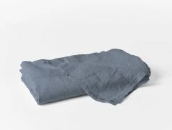 Coyuchi Relaxed Linen Sheet Set - Harbor Blue