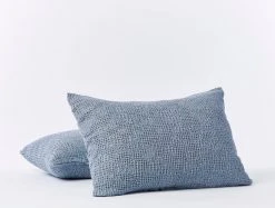 Coyuchi Reyes Waffle Sham - Steel Blue