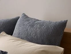 Coyuchi Reyes Waffle Sham - Steel Blue