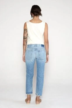 ÉTICA Rhea Midrise Straight Crop Jean - Storm Surge