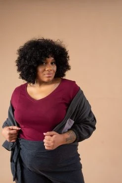 Tonlé Rib Upcycled V Neck Top 9 Tonlé Rib Upcycled V Neck Top