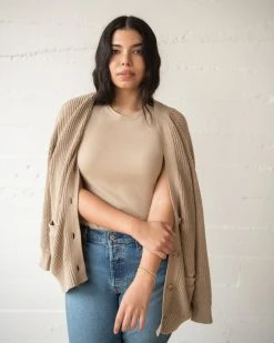 WVN Ribbed Oversized Cardigan